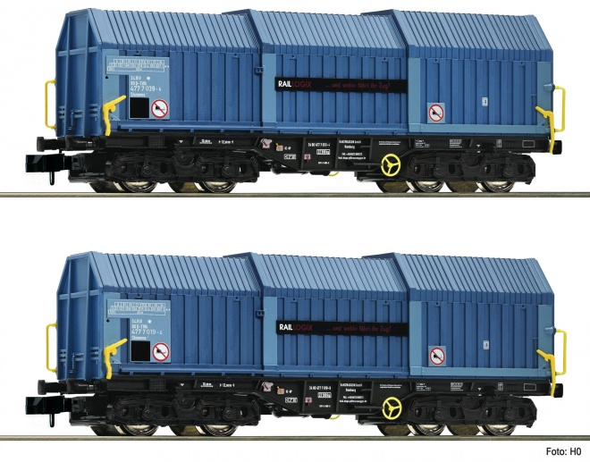 Set of 2 telescopic hood cars RAILLOGIX<br /><a href='images/pictures/Fleischmann/Fleischmann-837926.jpg' target='_blank'>Full size image</a>
